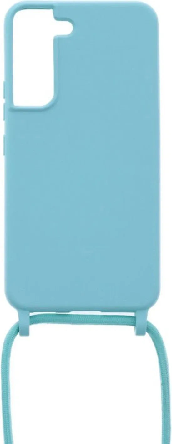 Samsung Galaxy S22+ Hoesjes – Siliconen Backcover met Ketting – TPU – Turquoise-Ilumina Benelux