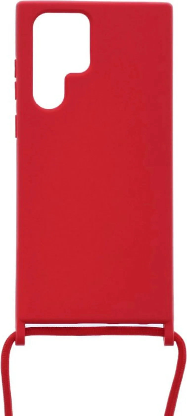 Samsung Galaxy S22 Ultra Hoesjes – Siliconen Backcover met Ketting – TPU – Rood-Ilumina Benelux
