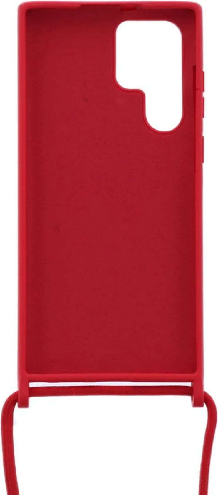 Samsung Galaxy S22 Ultra Hoesjes – Siliconen Backcover met Ketting – TPU – Rood-Ilumina Benelux