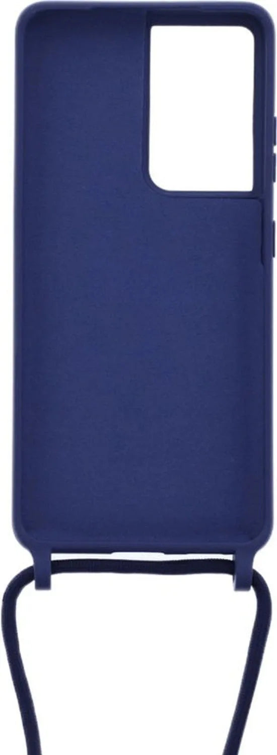 Samsung Galaxy S21 Ultra Hoesjes – Siliconen Backcover met Ketting – TPU – Blauw-Ilumina Benelux