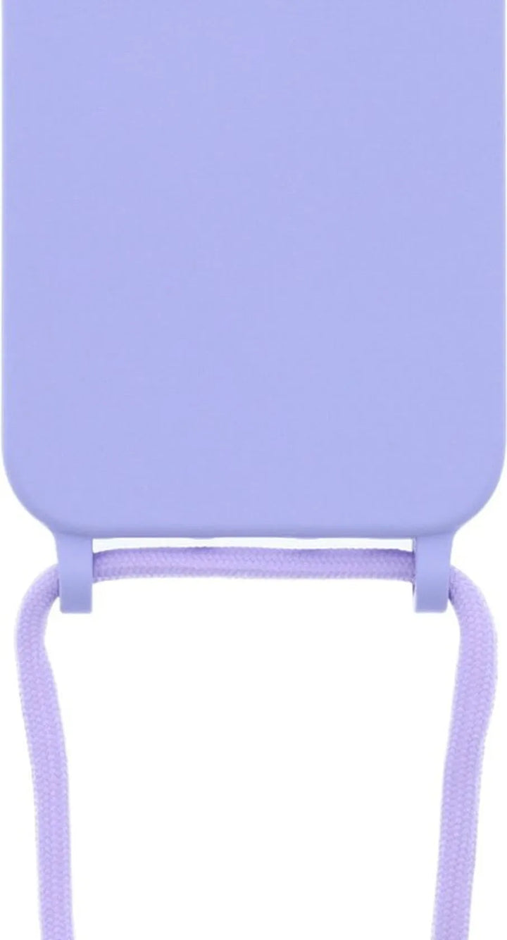Samsung Galaxy S21 Ultra Hoesjes – Siliconen Backcover met Ketting – TPU – Lila-Ilumina Benelux