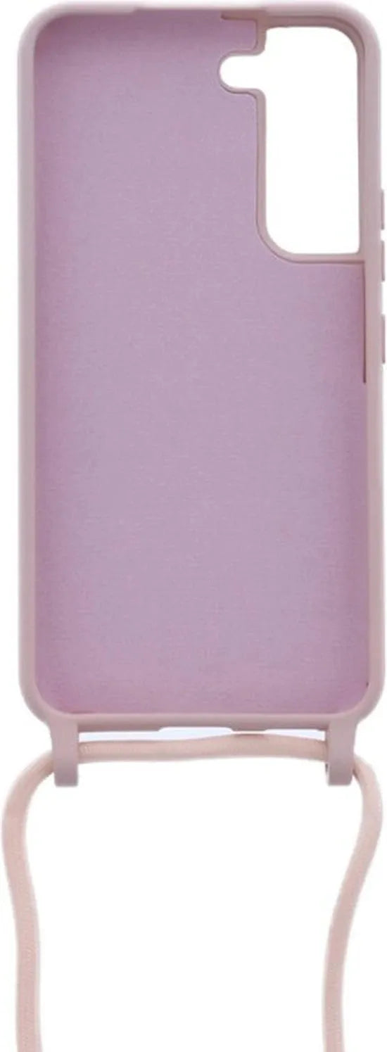 Samsung Galaxy S21 Hoesjes – Siliconen Backcover met Ketting – TPU – Beige-Ilumina Benelux