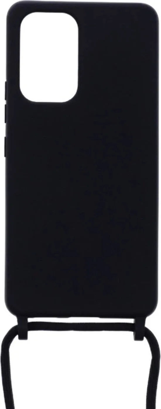 Xiaomi Redmi 10 2022 Hoesjes – Siliconen Backcover met Ketting – TPU – Schokbestendig – Zwart-Ilumina Benelux