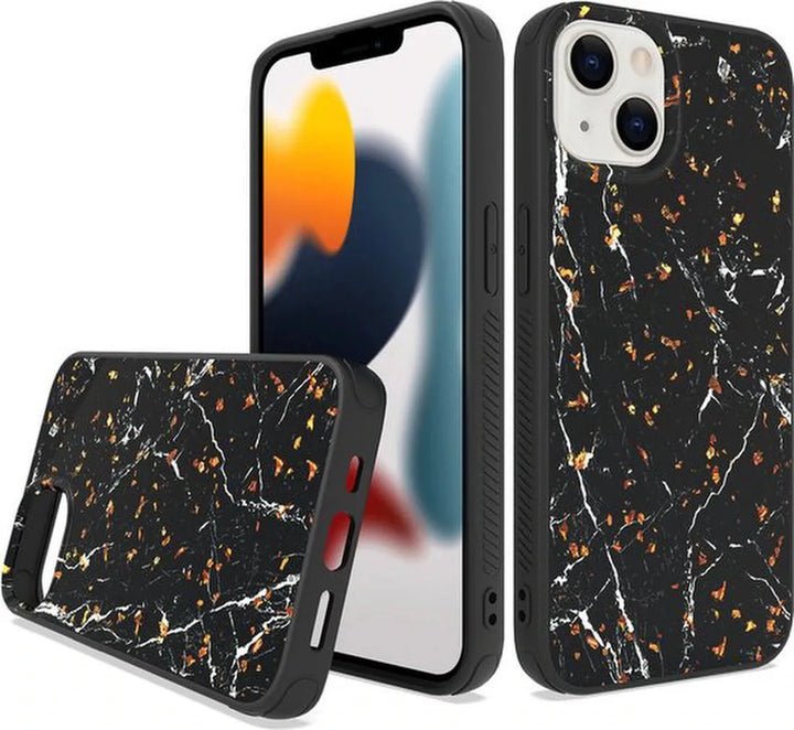 iPhone 14 Pro Max Hoesjes – Siliconen Backcover met Print – Soft Silicone – Zwart-Ilumina Benelux