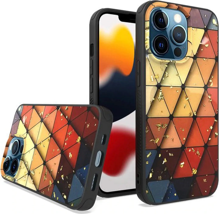 iPhone 14 Pro Max Hoesjes – Siliconen Backcover met Print – Triangle Nation – Schokbestendig-Ilumina Benelux