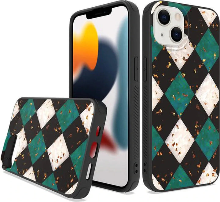 iPhone 13 Hoesjes – Siliconen Backcover – Ultra Diamonds Print – Schokbestendig – Transparant-Ilumina Benelux