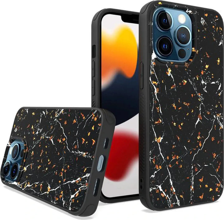 iPhone 13 Pro Hoesjes – Siliconen Backcover met Print – Soft Silicone – Zwart-Ilumina Benelux