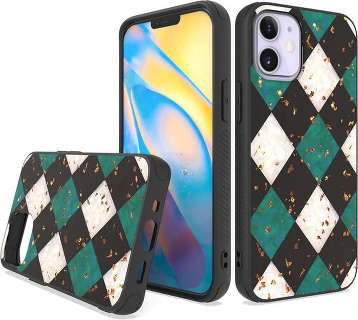 iPhone 12 Hoesjes – Siliconen Backcover – Ultra Diamonds Print – Schokbestendig – Transparant-Ilumina Benelux