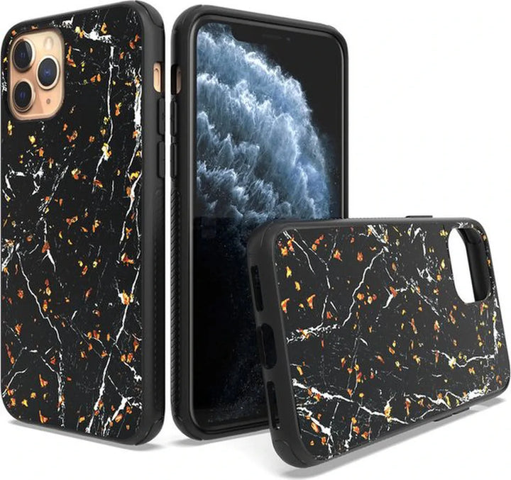 iPhone 11 Pro Hoesjes – Siliconen Backcover met Print – Schokbestendig – Zwart-Ilumina Benelux
