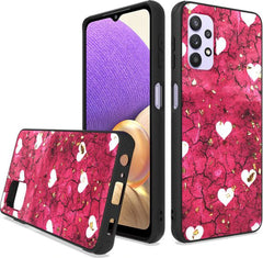 Samsung Galaxy A73 5G Hoesjes – Siliconen Backcover – Schokbestendig – Pink Hearts – Roze