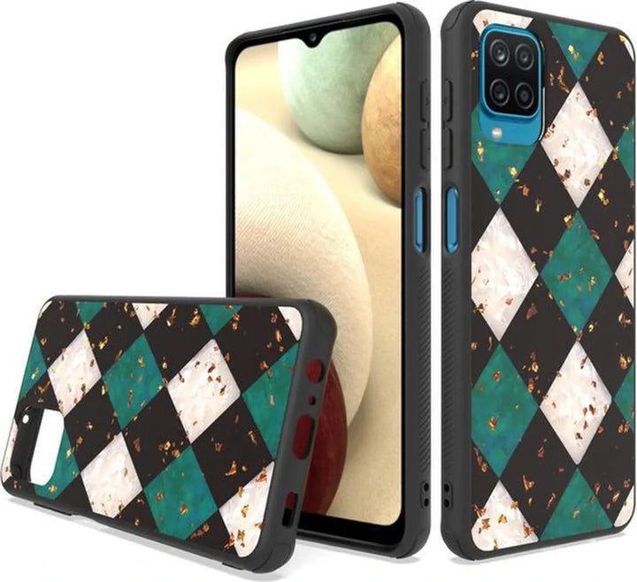 Samsung Galaxy A12 5G Hoesjes – Siliconen Backcover – Schokbestendig – Ultra Diamonds Print – Transparant-Ilumina Benelux