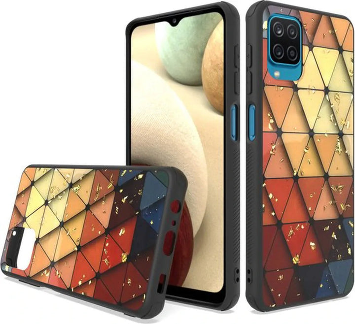 Samsung Galaxy A12 5G Hoesjes – Siliconen Backcover – Schokbestendig – Triangle Nation Print-Ilumina Benelux