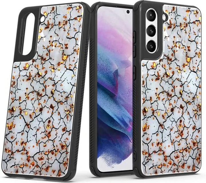 Samsung Galaxy S21 FE Hoesjes – Siliconen Backcover – Schokbestendig – Broken Wall Print-Ilumina Benelux