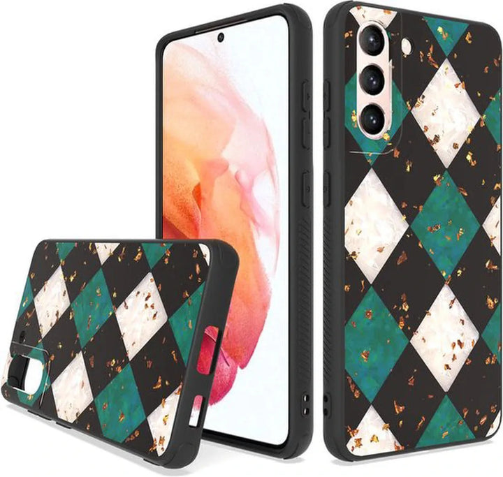 Samsung Galaxy S21 FE Hoesjes – Siliconen Backcover – Schokbestendig – Ultra Diamonds Print – Transparant-Ilumina Benelux