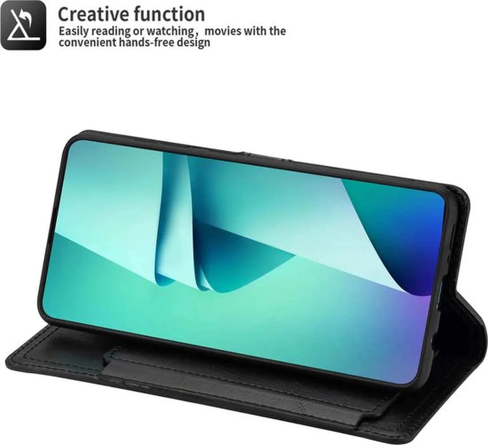 Samsung Galaxy A23 5G Hoesjes – Bookcase Portemonnee Hoes – Ritssluiting – 5 Pasjeshouder – Zwart-Ilumina Benelux