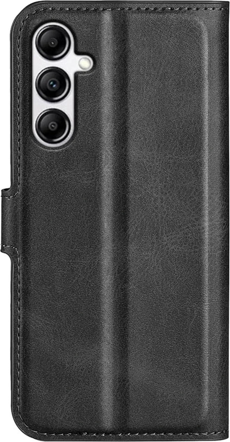 Samsung Galaxy A34 Hoesjes – Portemonnee Bookcase – Pasjeshouder – 3x Gehard Glas Screenprotector – Zwart-Ilumina Benelux