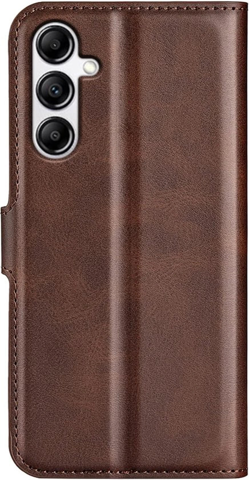 Bookcase Bruin Geschikt voor Samsung Galaxy A14 (4G & 5G) - Portemonnee hoesje met 2x Glas Screen protector