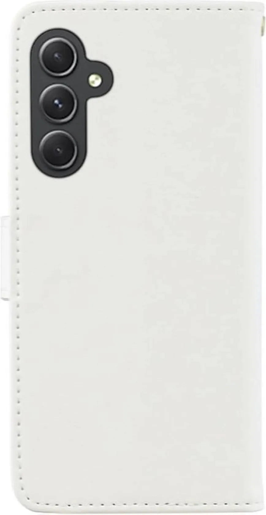 Samsung Galaxy A14 Hoesjes – Bookcase Portemonnee – Magneetsluiting – Inclusief Glas Screenprotector – Wit-Ilumina Benelux