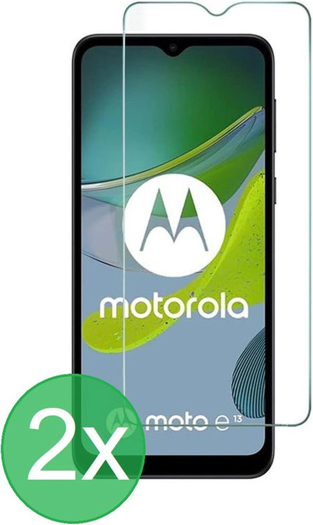 Screenprotector - Geschikt voor Motorola Moto E13 - 9H Glas (2-Pack)