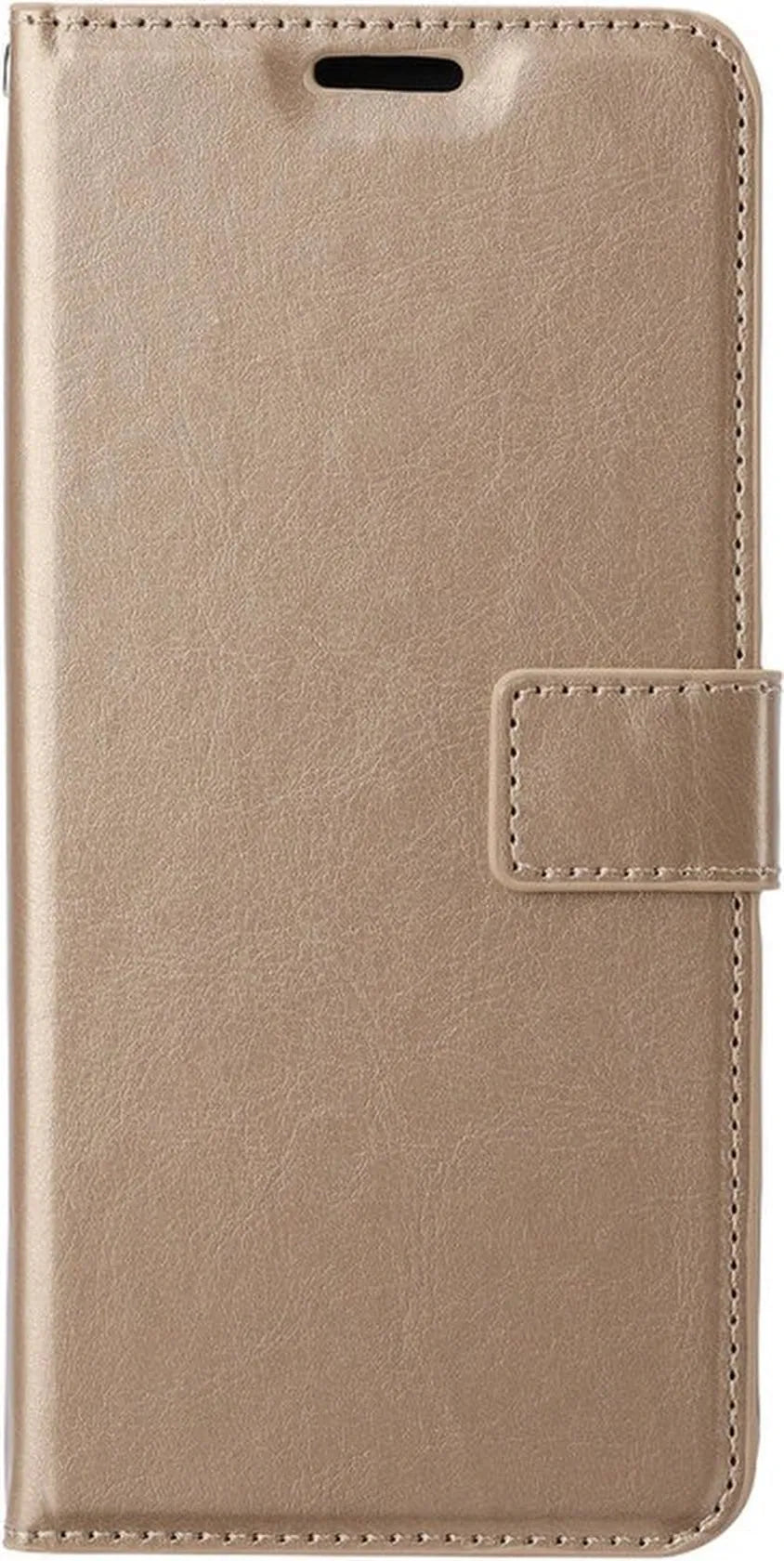 Xiaomi Redmi A1/A2 Hoesjes – Portemonnee Bookcase – Pasjeshouder – Magneetsluiting – Goud-Ilumina Benelux