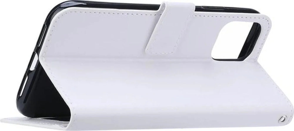 Xiaomi Redmi A1/A2 Hoesjes – Portemonnee Bookcase – Pasjeshouder – Magneetsluiting – Wit + Screenprotector 1x-Ilumina Benelux