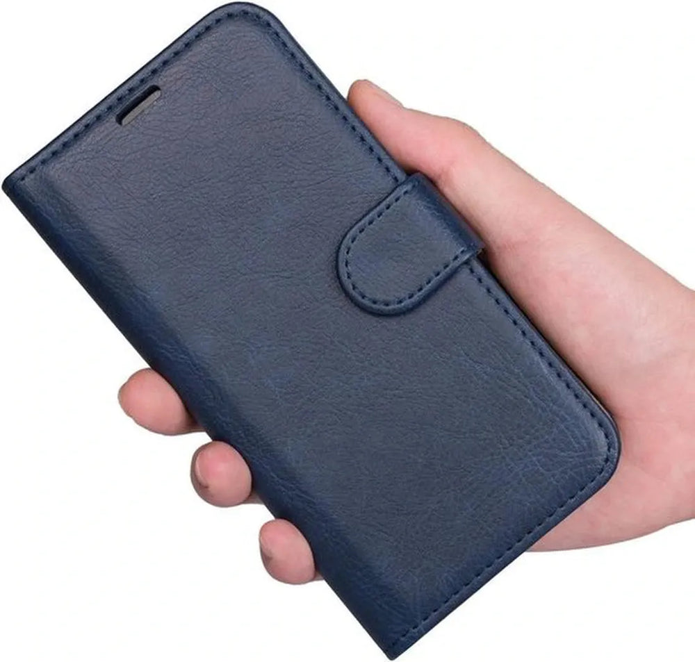 Xiaomi Redmi A1/A2 Hoesjes – Bookcase Portemonnee – Pasjeshouder – Inclusief Screenprotector – Blauw-Ilumina Benelux