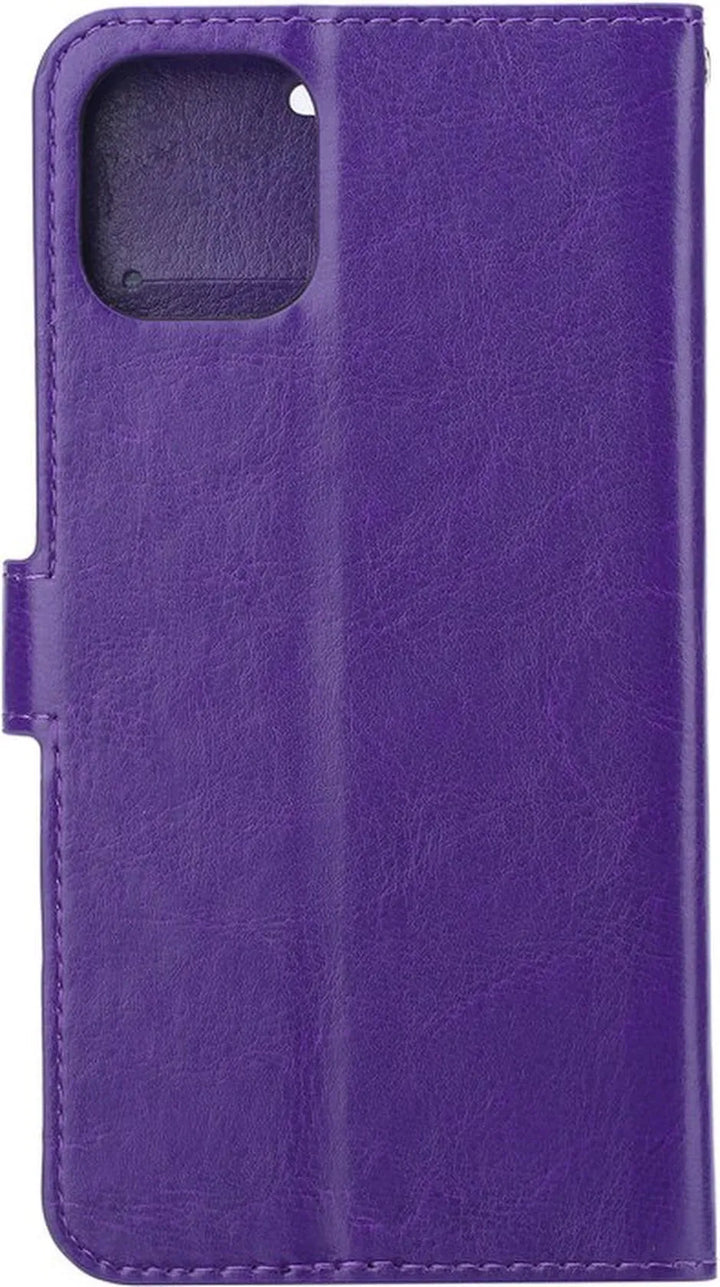 Xiaomi Redmi A1/A2 Hoesjes – Portemonnee Bookcase – Pasjeshouder – 3x Screenprotector – Paars-Ilumina Benelux