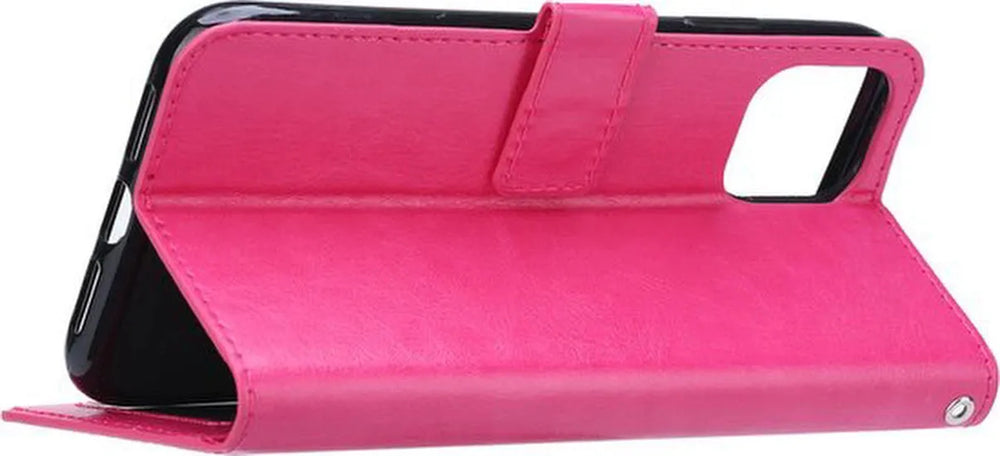 Xiaomi 13 Pro Hoesjes – Bookcase Portemonneehoes – Magneetsluiting – Inclusief 3x Screenprotector – Roze-Ilumina Benelux