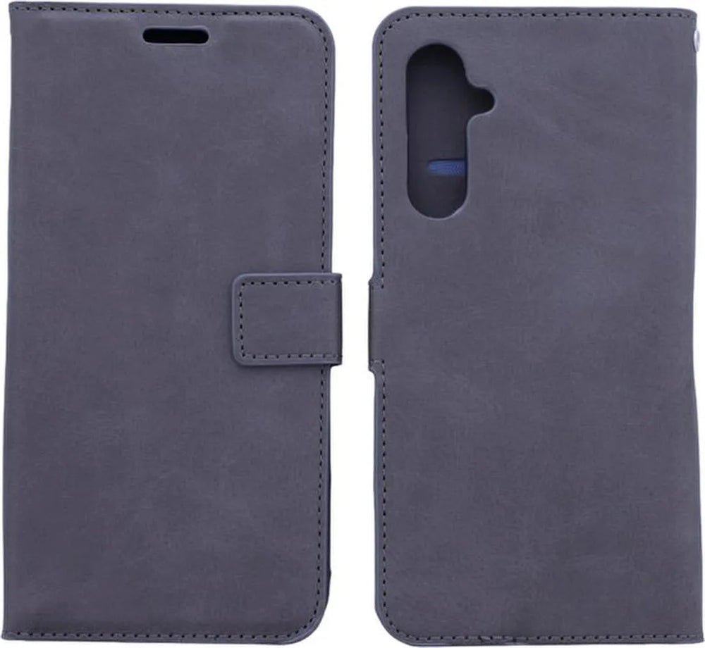 Samsung Galaxy S23 FE Hoesjes – Portemonnee Hoes – Pasjeshouder – Magneetsluiting – Grijs-Ilumina Benelux