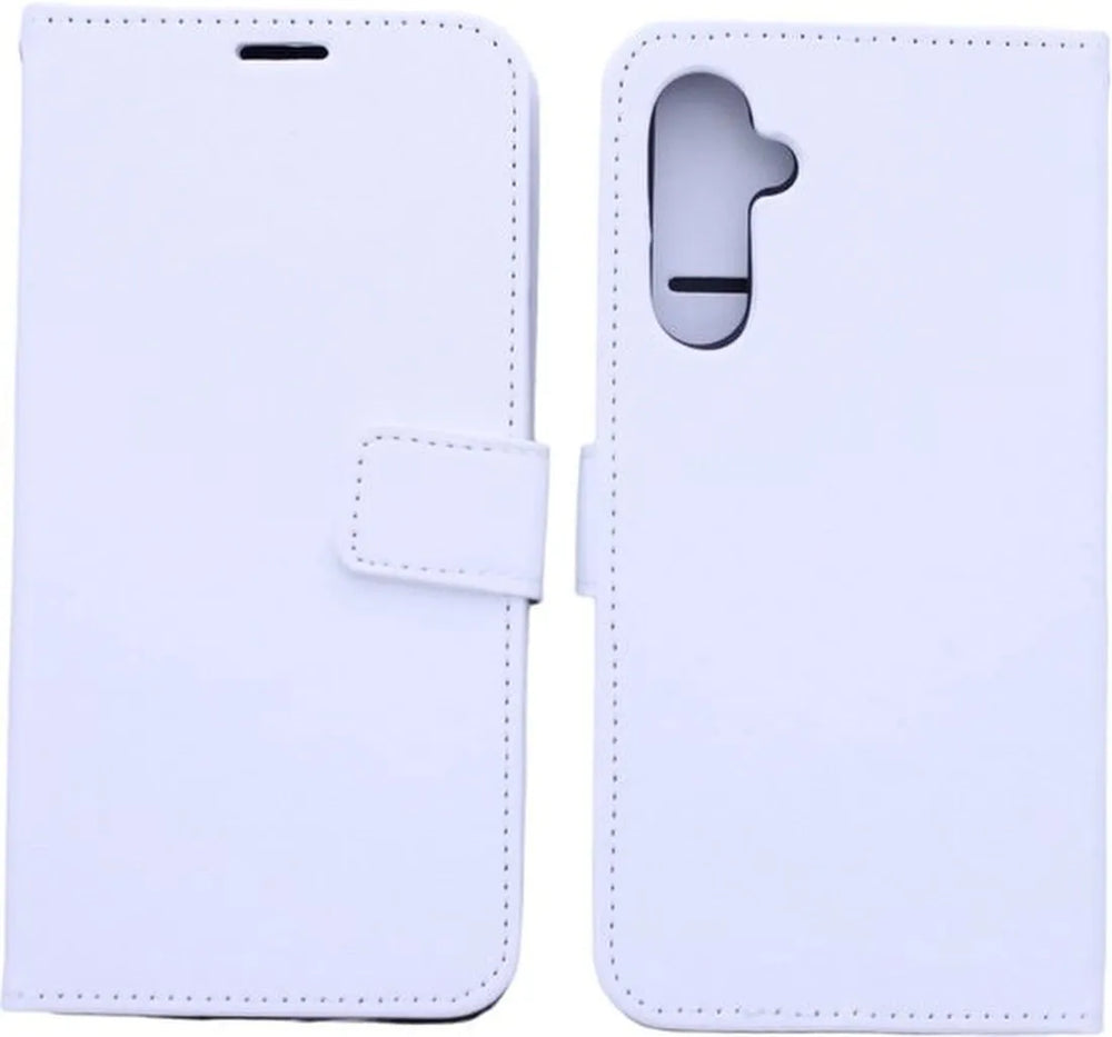 Samsung Galaxy S23 FE Hoesjes – Portemonnee Bookcase – Pasjeshouder – Magneetsluiting – Wit-Ilumina Benelux