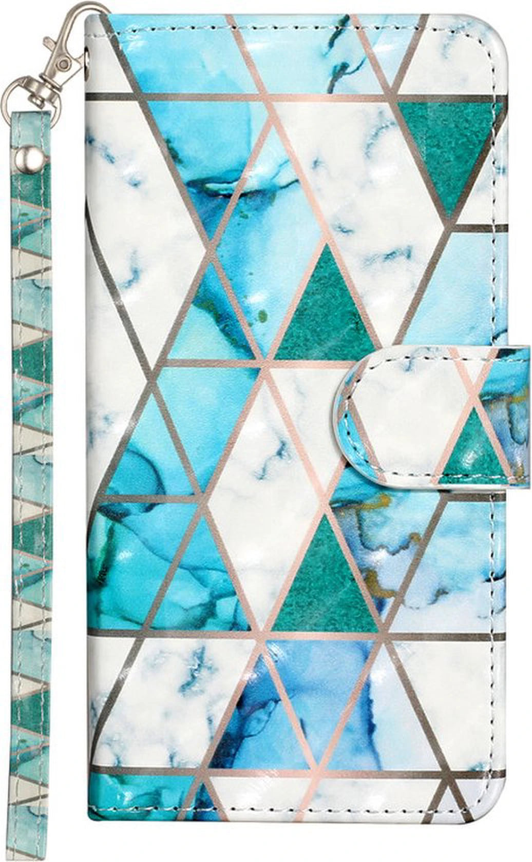 Bookcase hoesje met print Groen Triangle Geschikt voor: Samsung Galaxy A73 5G