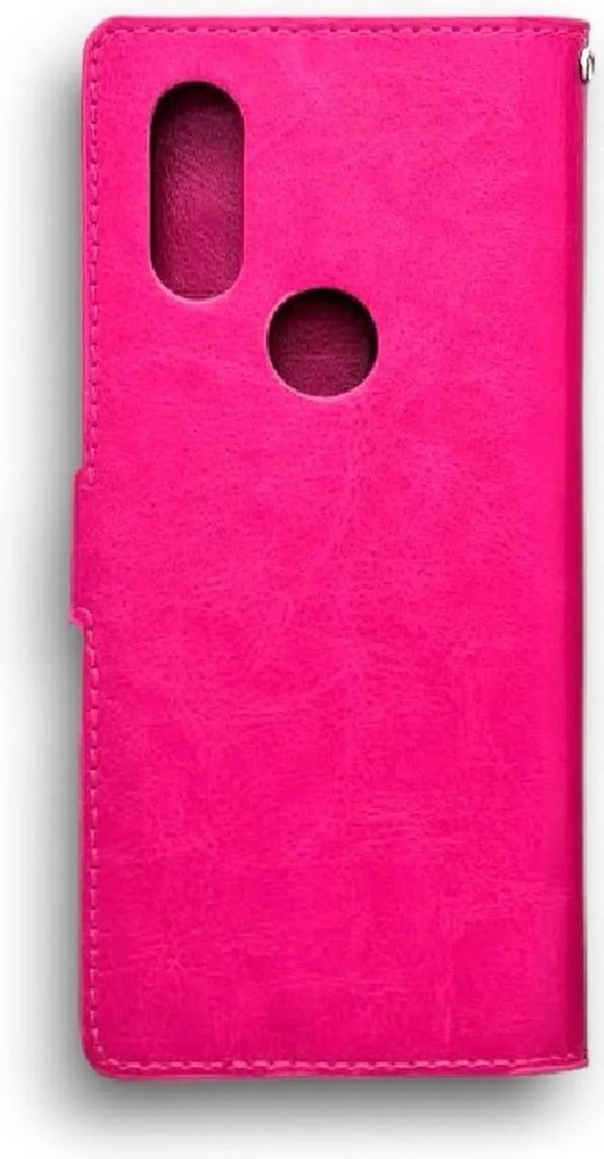 Motorola One Vision Hoesjes – Portemonnee Bookcase – Pasjeshouder – Magneetsluiting – Roze-Ilumina Benelux