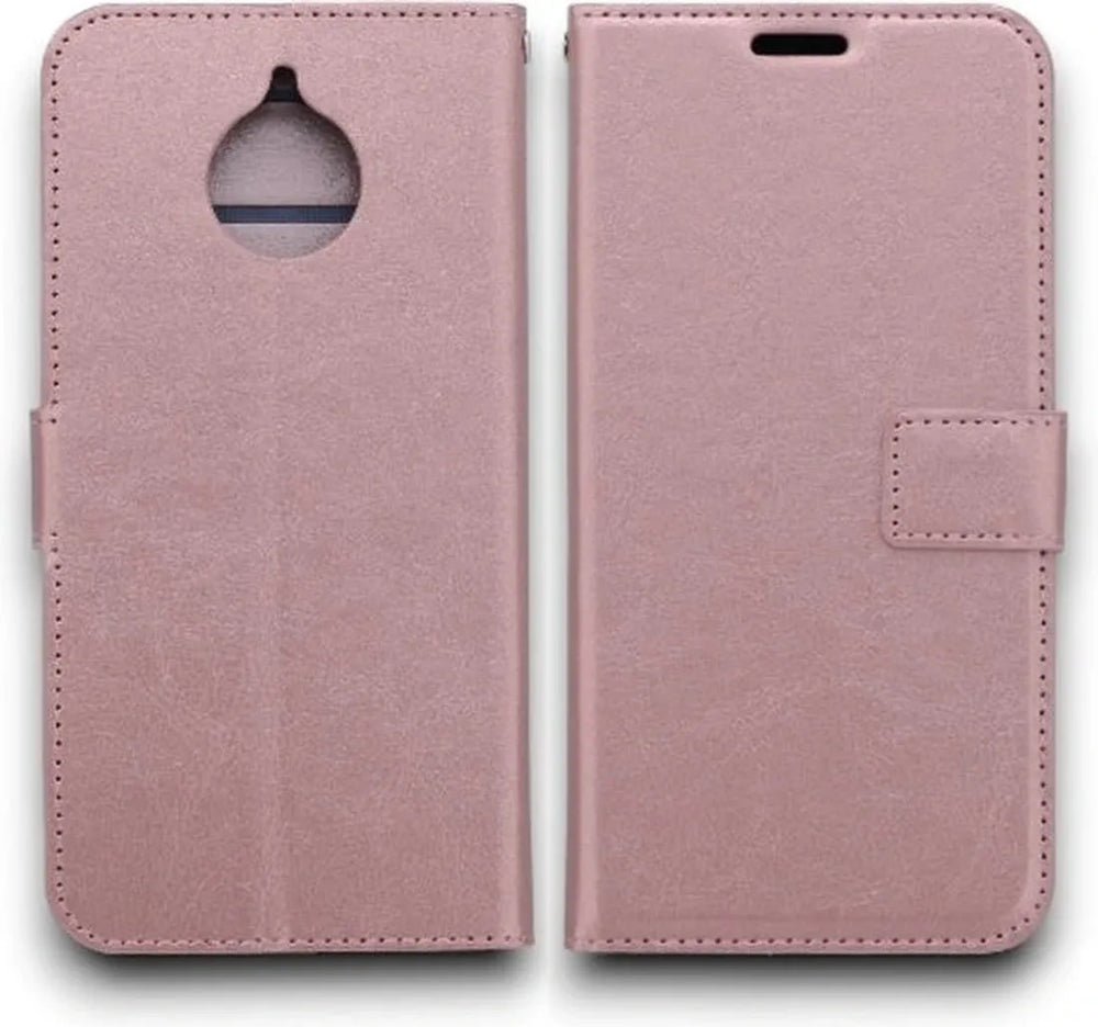 Motorola Moto E4 Plus Hoesjes – Portemonnee Hoes – Pasjeshouder – Magneetsluiting – Roségoud-Ilumina Benelux