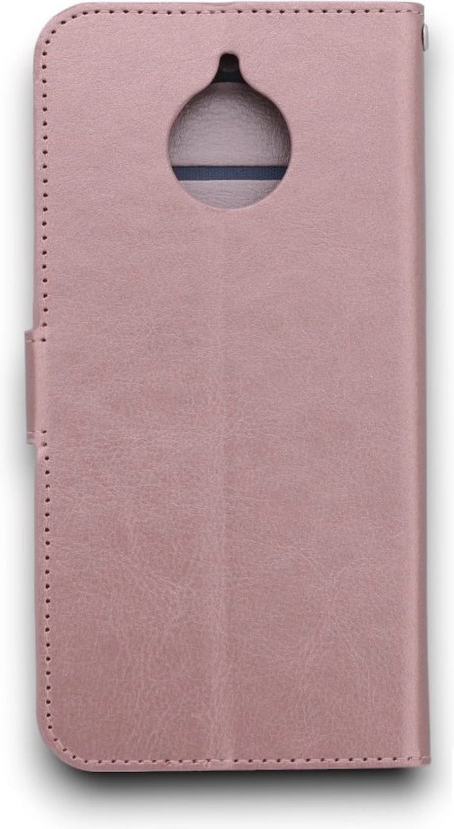 Motorola Moto E4 Plus Hoesjes – Portemonnee Hoes – Pasjeshouder – Magneetsluiting – Roségoud