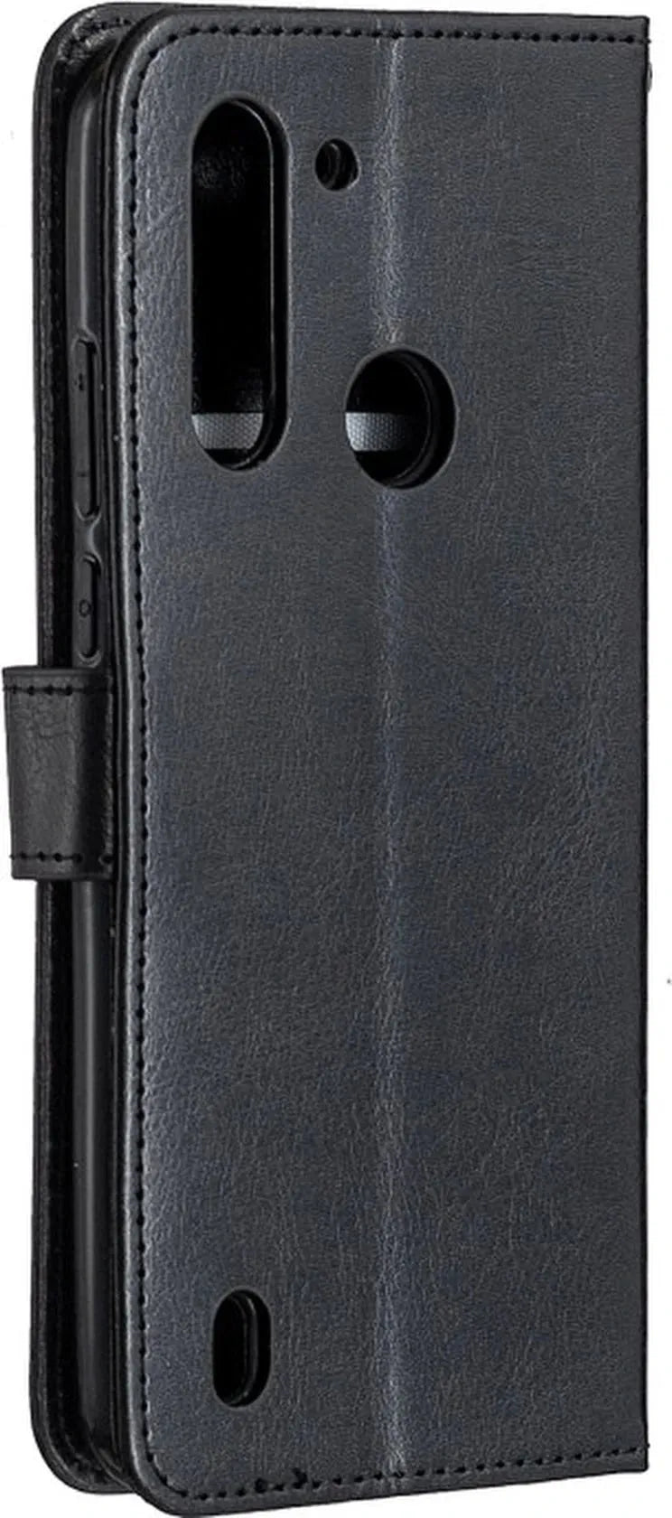 Motorola Moto G8 Power Lite Hoesjes – Portemonnee Hoes – Pasjeshouder – Magneetsluiting – Zwart-Ilumina Benelux