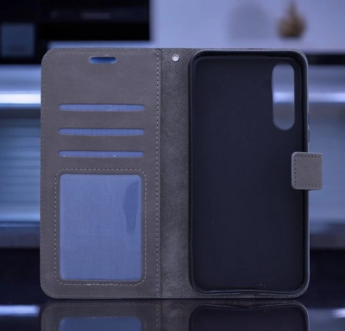 Samsung Galaxy A24 Hoesjes – Portemonnee Hoes – Bookcase – Pasjeshouder – Grijs