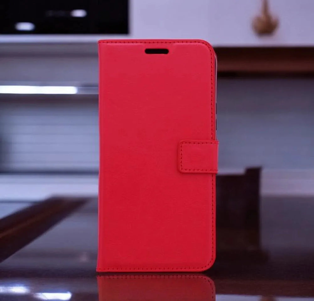 Samsung Galaxy A05s Hoesjes – Bookcase Portemonnee Hoes – Pasjeshouder – Magneetsluiting – Rood-Ilumina Benelux