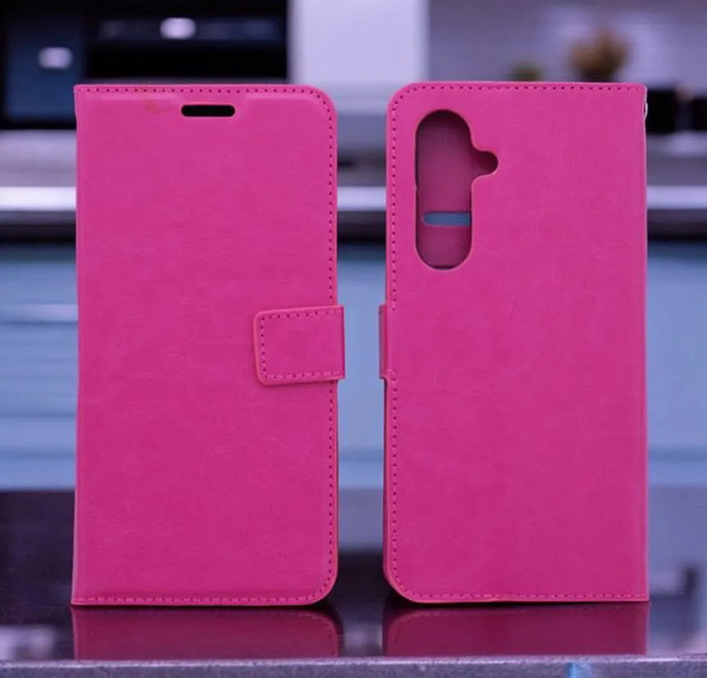 Samsung Galaxy S23 Hoesjes – Portemonnee Bookcase – Pasjeshouder – Magneetsluiting – Roze-Ilumina Benelux