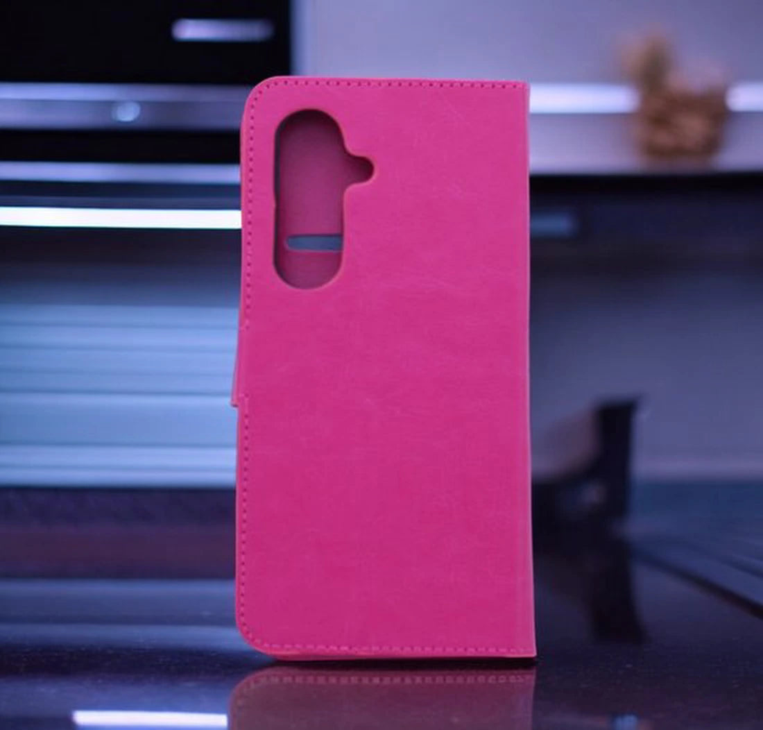 Samsung Galaxy S23 Hoesjes – Portemonnee Bookcase – Pasjeshouder – Magneetsluiting – Roze