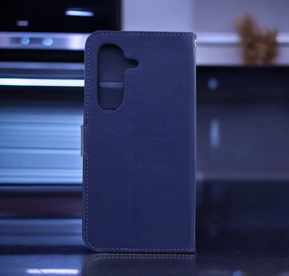 Samsung Galaxy S23 Hoesjes – Portemonnee Bookcase – Pasjeshouder – Magneetsluiting – Blauw-Ilumina Benelux
