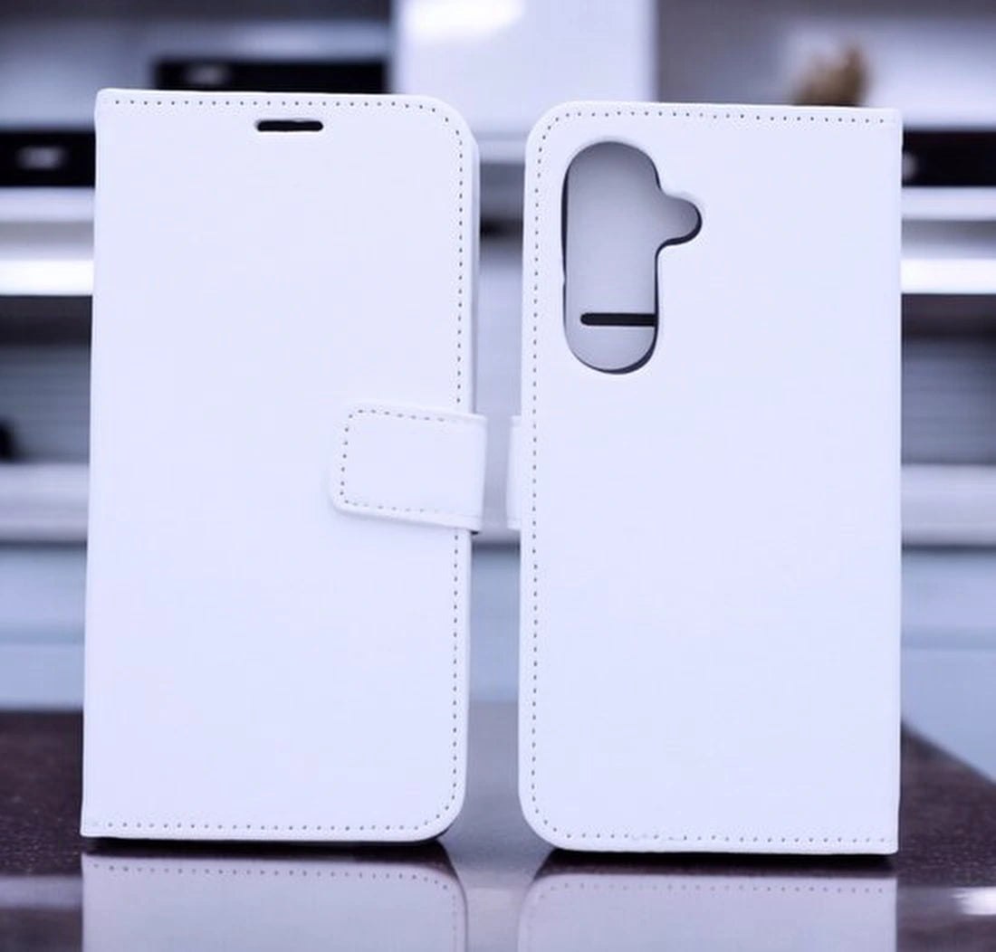 Samsung Galaxy S23 Hoesjes – Portemonnee Bookcase – Pasjeshouder – Magneetsluiting – Wit