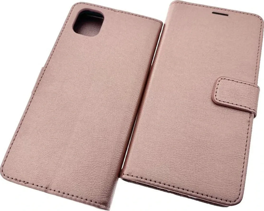 Samsung Galaxy A04 Hoesjes – Portemonnee Bookcase – Pasjeshouder – Magneetsluiting – Roségoud-Ilumina Benelux