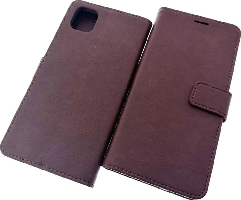Samsung Galaxy A04 Hoesjes – Portemonnee Hoes – Bookcase – Pasjeshouder – Bruin-Ilumina Benelux