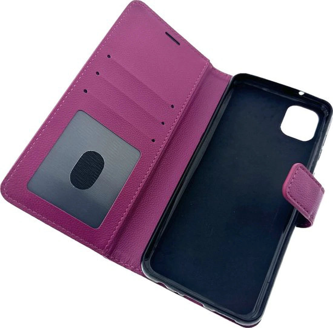 Samsung Galaxy A04 Hoesjes – Portemonnee Bookcase – Pasjeshouder – Magneetsluiting – Roze