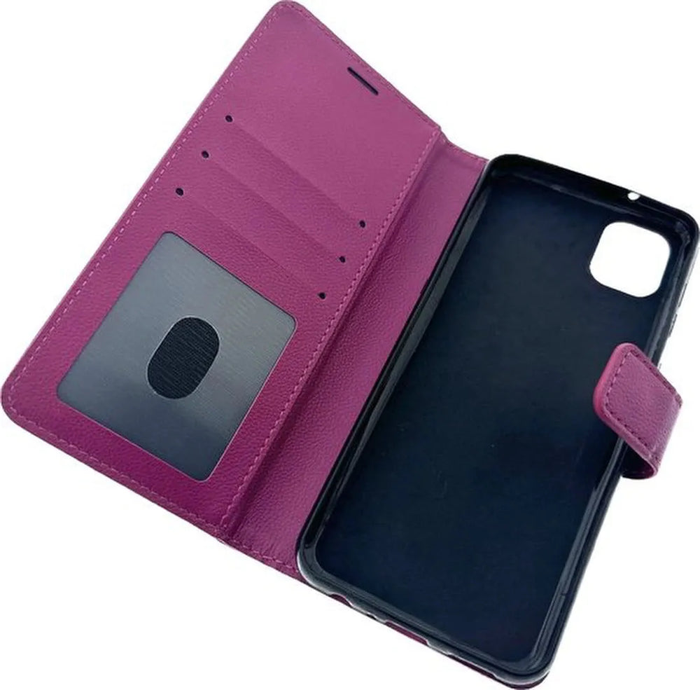 Samsung Galaxy A04 Hoesjes – Portemonnee Bookcase – Pasjeshouder – Magneetsluiting – Roze-Ilumina Benelux