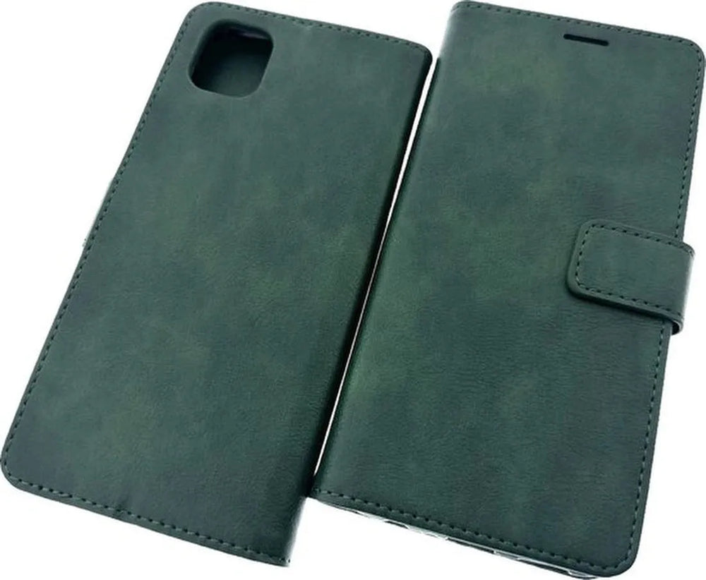 Samsung Galaxy A04 Hoesjes – Bookcase Portemonnee Hoes – Pasjeshouder – Magneetsluiting – Groen-Ilumina Benelux