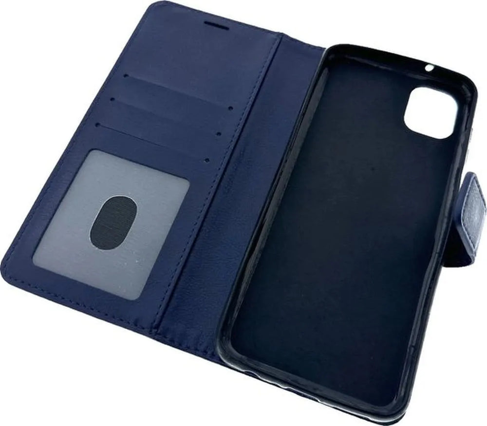 Samsung Galaxy A04 Hoesjes – Portemonnee Bookcase – Pasjeshouder – Magneetsluiting – Blauw-Ilumina Benelux