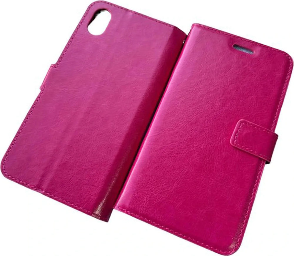 iPhone XS Max Hoesjes – Portemonnee Hoes – Pasjeshouder – Magneetsluiting – Roze-Ilumina Benelux