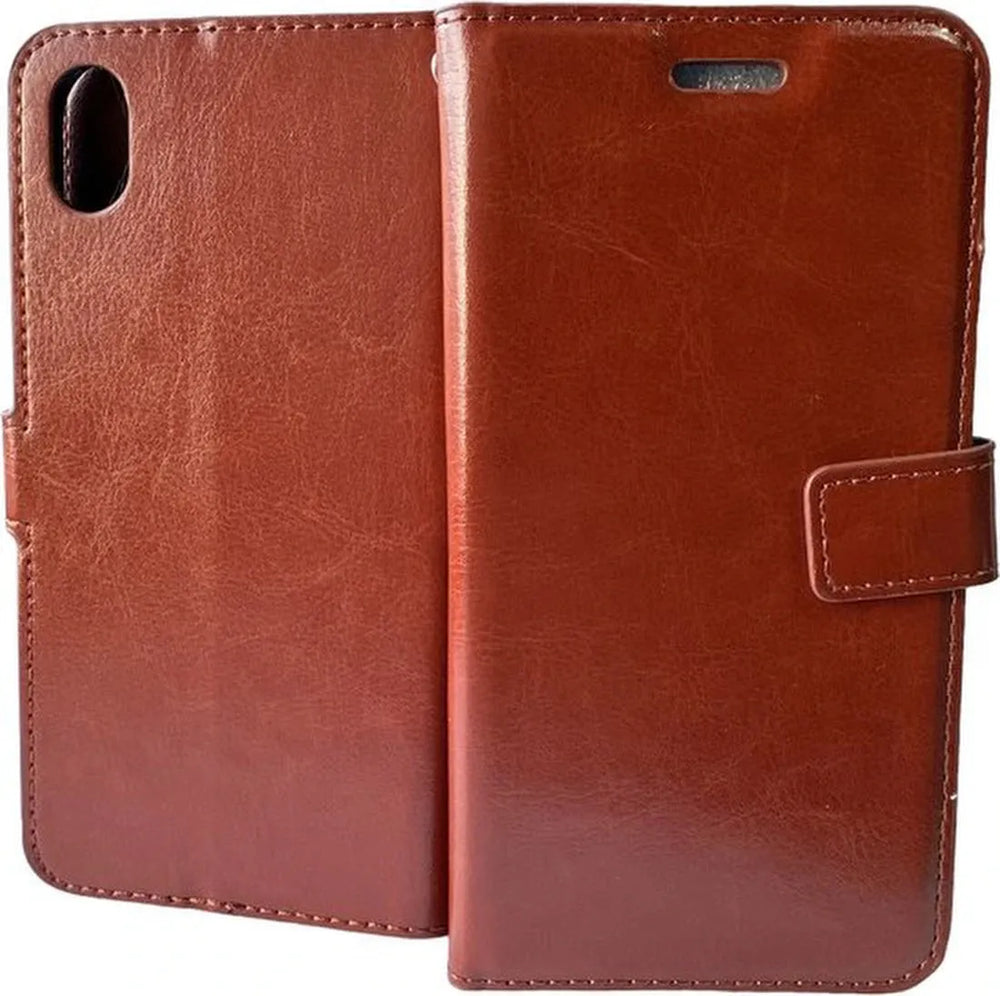 iPhone X / XS Hoesjes – Portemonnee Bookcase – Pasjeshouder – Magneetsluiting – Bruin-Ilumina Benelux