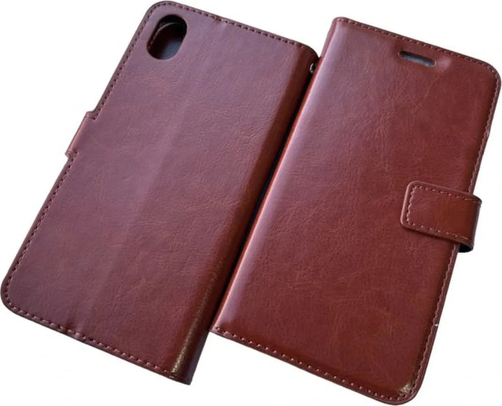 iPhone X / XS Hoesjes – Portemonnee Bookcase – Pasjeshouder – Magneetsluiting – Bruin-Ilumina Benelux